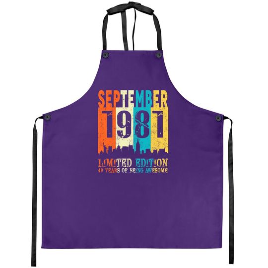 Made In September 1981 40th Birthday Apron