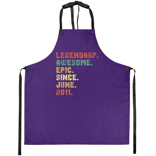 Legend Since June 2011 10th Birthday - 10 Years Old Boy Girl Apron