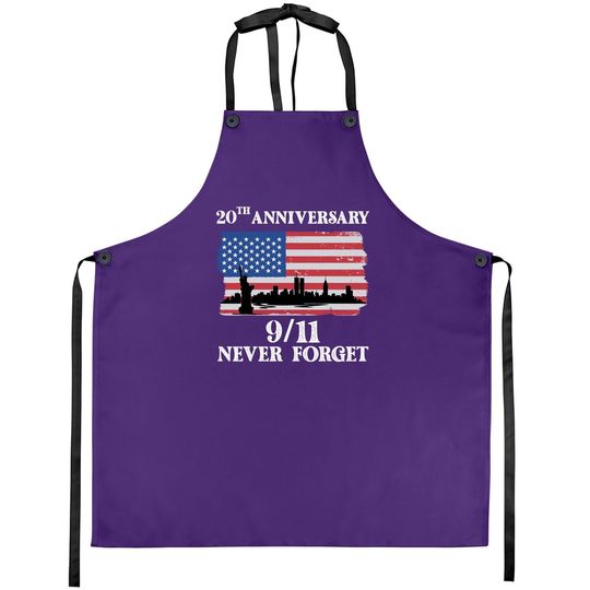 Never Forget 9/11 20th Anniversary 2021 Usa Flag Apron