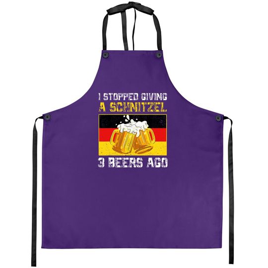 I Stopped Giving A Schnitzel 3 Beers Ago German Oktoberfest Apron