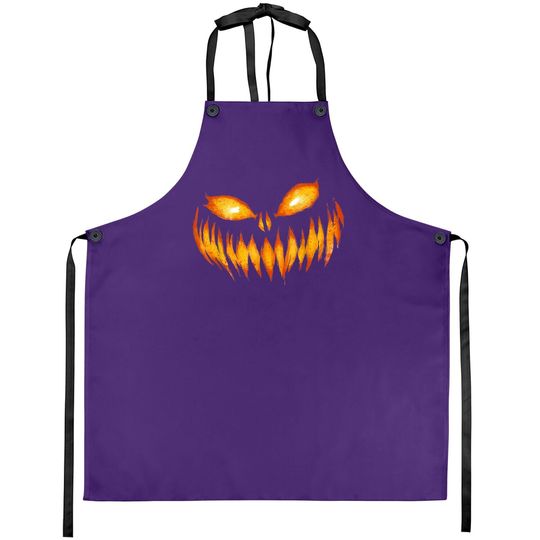 Jack O Lantern Scary Carved Pumpkin Face Halloween Costume Apron