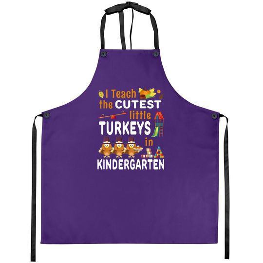 Turkey Kindergarten Teacher Thanksgiving Apron