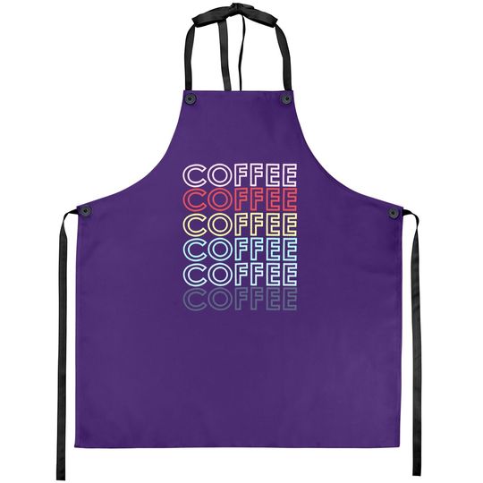 Coffee With English Text Letters Apron