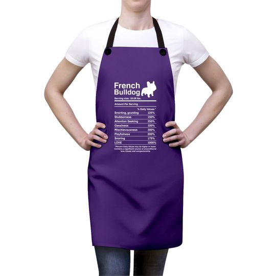 French Bulldog Facts Nutrition Apron