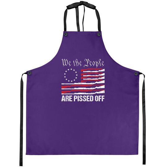 We The People Are Pissed Off Vintage Us America Flag Guns Apron