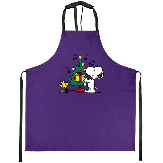 Snoopy And Woodstock Holiday Christmas Tree Apron