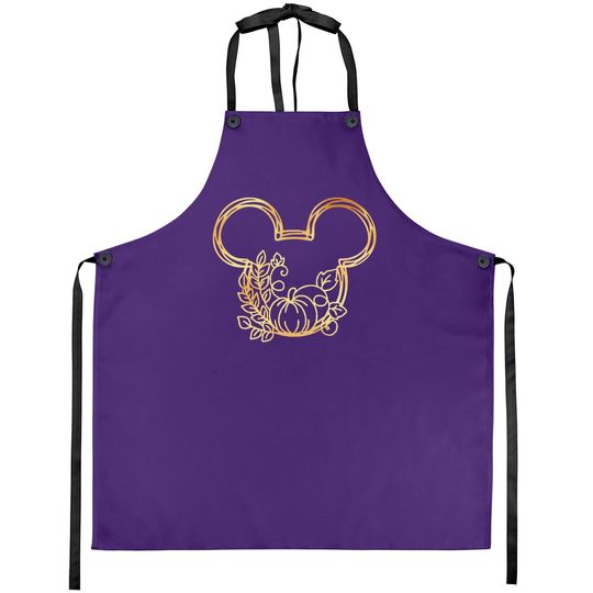 Fall Pumpkin Custom Apron Add Any Text Apron Mickey Apron For Autumn Halloween Partying Thanksgiving