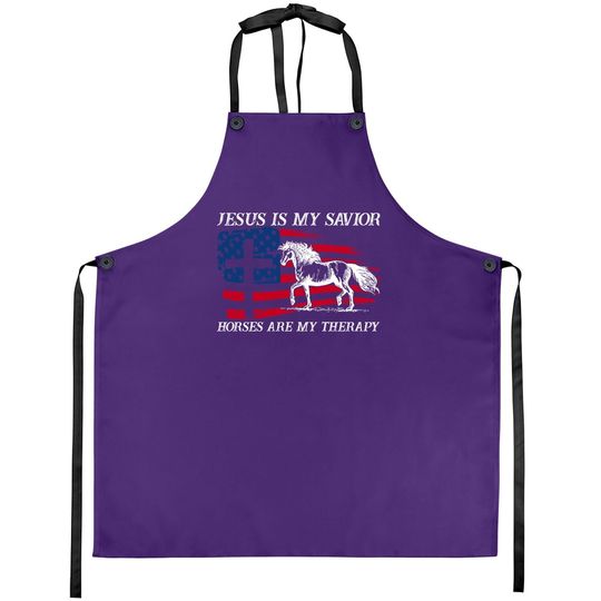 Horses Are My Therapy Classic Apron