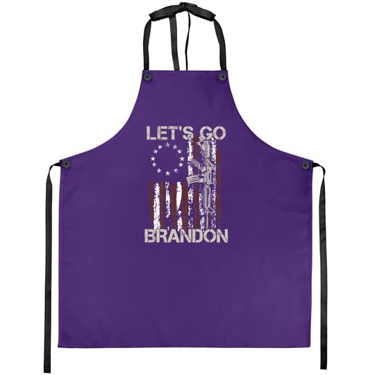 Gun American Flag Patriots Let's Go Brandon Apron