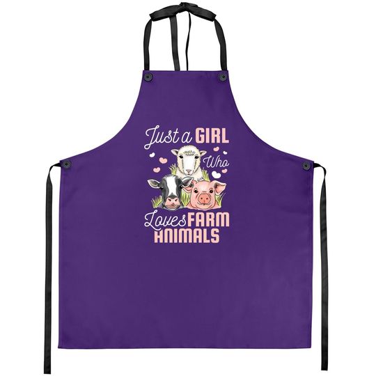 Just A Girl Who Loves Farm Animals Gift Apron
