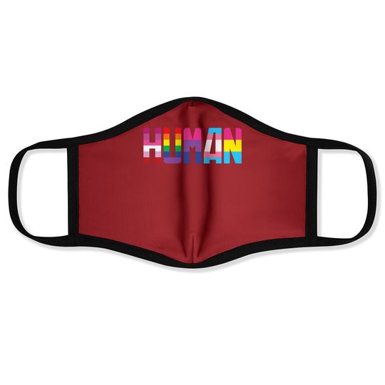 Human Lgbt Flag Gay Pride Month Rainbow Face Mask