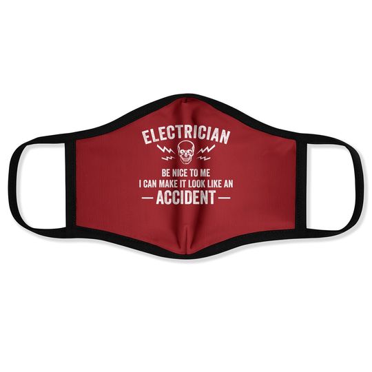 Funny Electrician Gift Cool Electrical Lineman Gag Quote Face Mask
