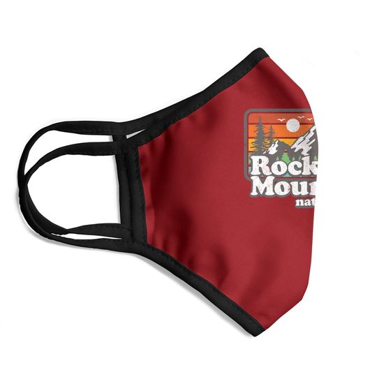 Rocky Mountain National Park Colorado Hiking Camping Gift Face Mask