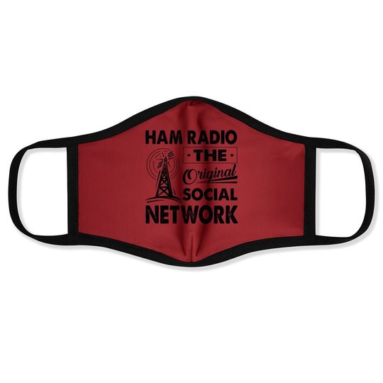 Ham Radio The Original Social Network Amateur Operator Face Mask