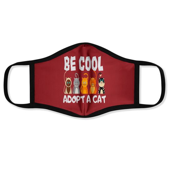 Adopt A Cat Animal Shelter Cat Rescue Face Mask