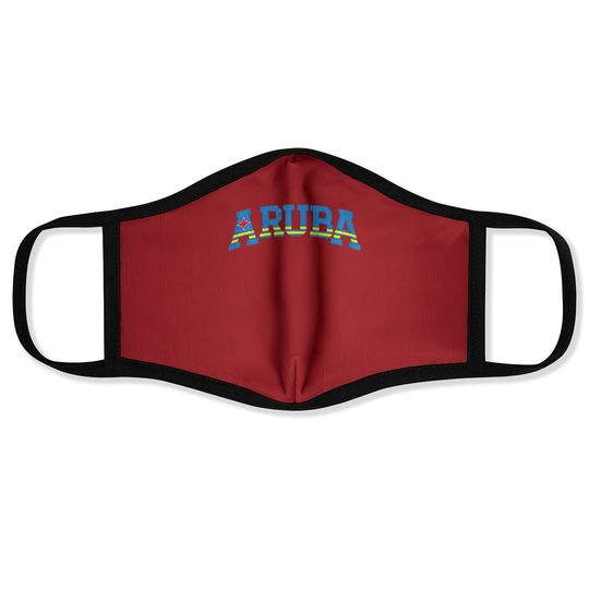 Aruba Sports Design Flag Face Mask