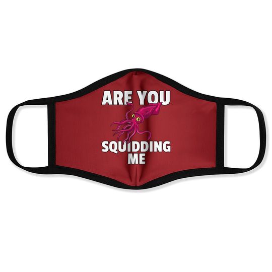 Are You Squidding Me Gift Squid Octopus Marine Biology Face Mask