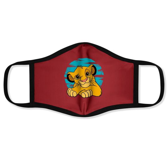 The Lion King Young Simba Resting Blue 90s Face Mask