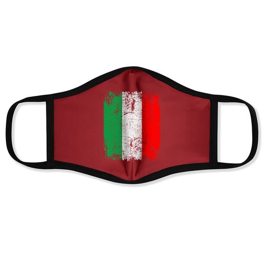 Italy Flag Vintage Distressed Face Mask