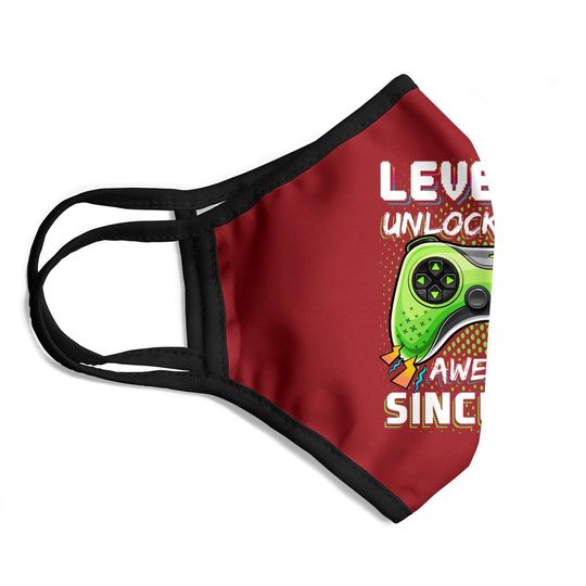 Level 8 Unlocked Awesome Video Game Gift Face Mask