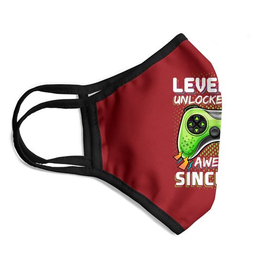 Level 10 Unlocked Awesome Video Game Gift Face Mask