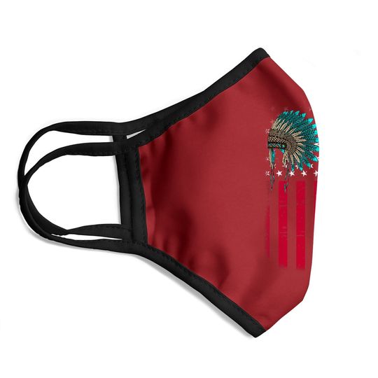 Native American Day Vintage Flag Usa Face Mask