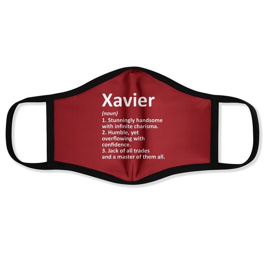 Xavier Definition Personalized Name Birthday Gift Idea Face Mask