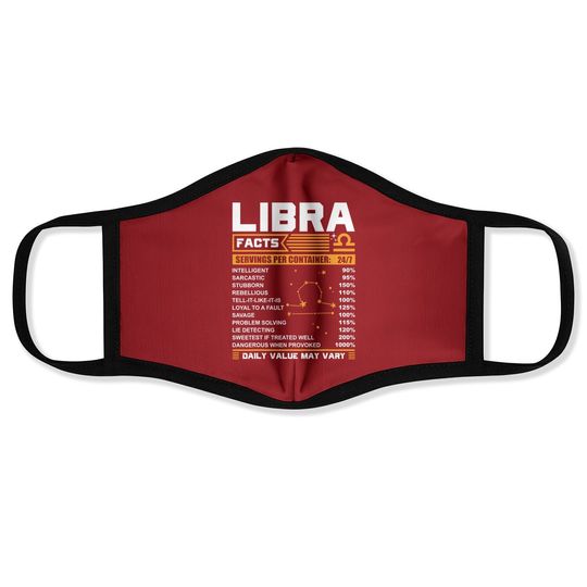 Libra Birthday Facts Face Mask