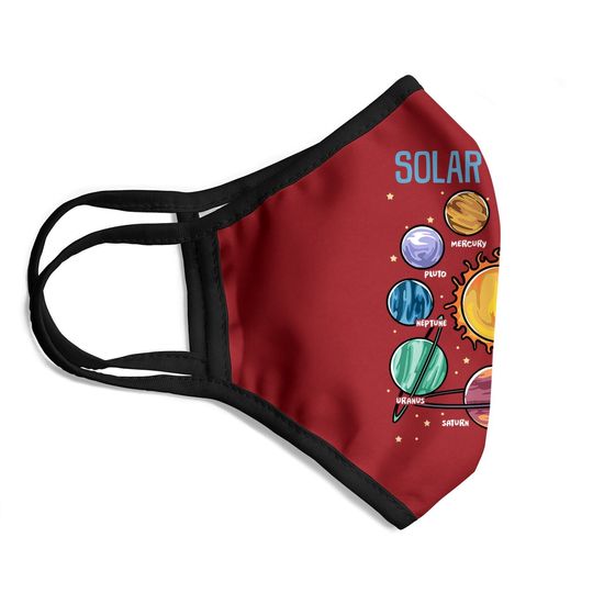 Solar System Planets Science Space Boys Girls Stem Face Mask