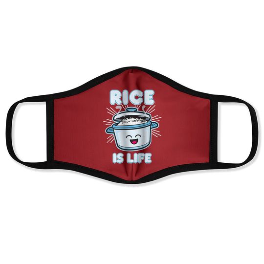 Rice Is Life Filipino Face Mask Food Philippines Gift Kawaii Top Face Mask
