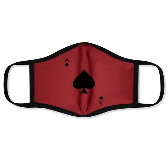 Ace Of Spades Deck Of Cards Halloween Costume Face Mask