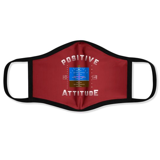 Positive Attitude Aviation Pilot Gift Primary Flight Display Face Mask
