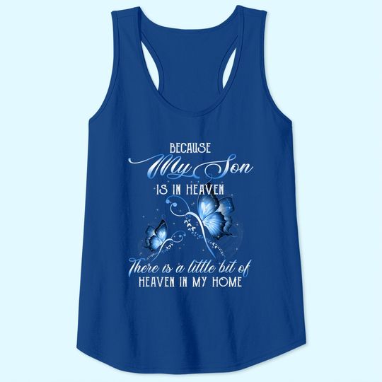 My Son My Guardian Angel Parents Lost Son Miss Son in Heaven Tank Top