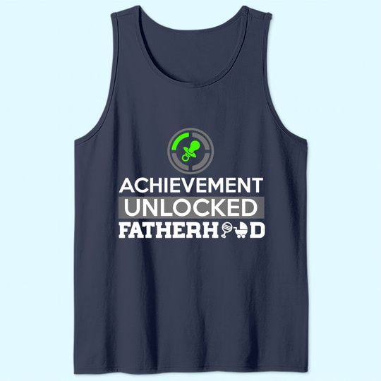 Men's Tank Top Achievement Unlocked Fatherhood