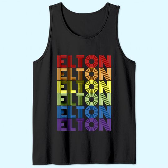 Retro Style Elton Rainbow Tank Top