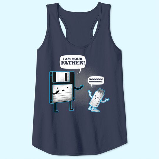 "I am your father" Floppy Disk & USB funny Tank Top