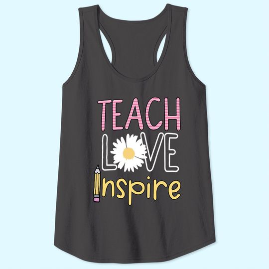 Summer Teacher Teach Love Inspire Tank Top