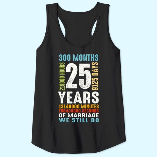 25 Years Wedding Anniversary Costume Couple Matching Tank Top