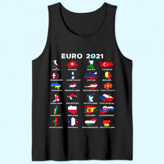 Euro 2021 Men's Tank Top All Countries Participating In Euro