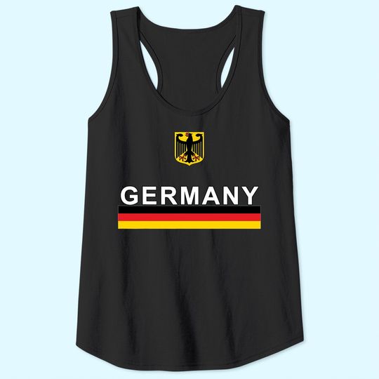 Euro 2021 Men's Tank Top Germany Sporty Flag and Emblem