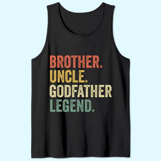 Mens Uncle Godfather Tank Top Christmas Gifts From Godchild Funny Tank Top