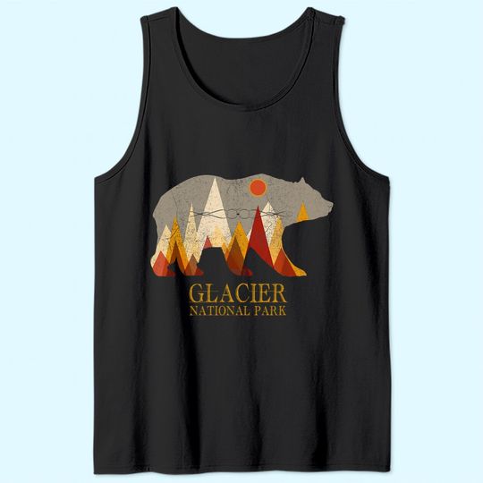 Glacier National Park Grizzly Bear Montana Tank Top