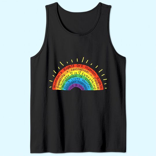 Gay Pride Human Rights Black Lives Matter Love Is Love Tank Top