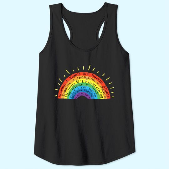 Gay Pride Human Rights Black Lives Matter Love Is Love Tank Top