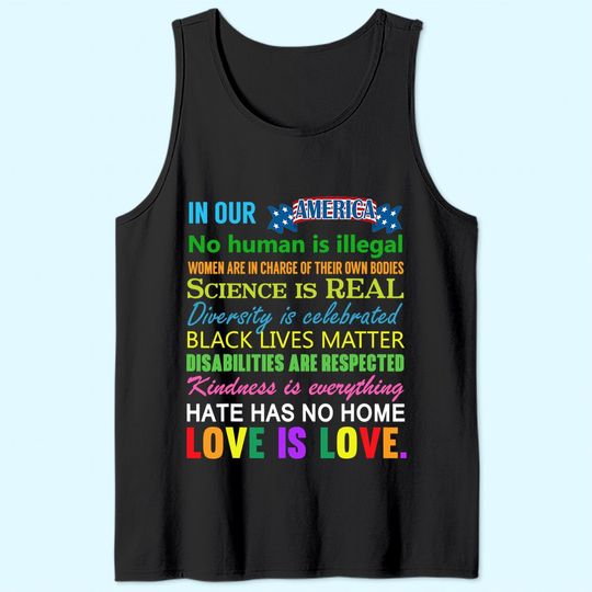 Science Is Real Black Lives Matter Tank Top Gay Pride Kindness Tank Top