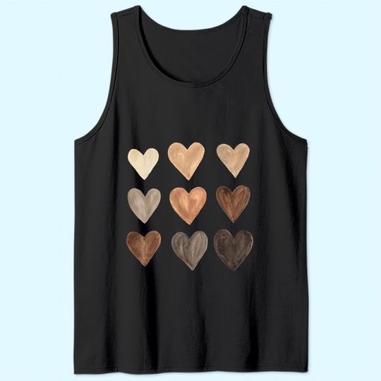 Melanin Hearts Social Justice Equality Unity Protest Tank Top