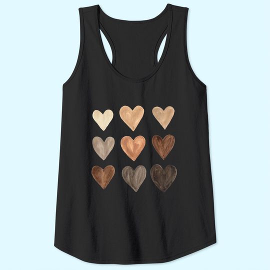 Melanin Hearts Social Justice Equality Unity Protest Tank Top