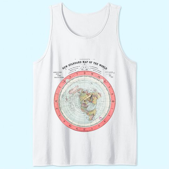 Flat Earth Theory World Map - Funny Conspiracy Theory Tank Top Tank Top
