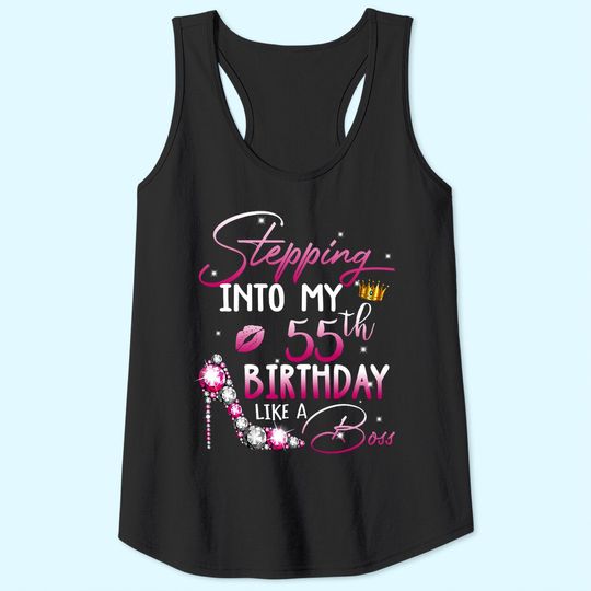 Womens Stepping Into My 55th Birthday In 1965 Gifts 55 Years Old Tank Top