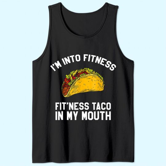 Mens Fitness Taco Funny Mexican Gym Tank Top for Taco Lovers